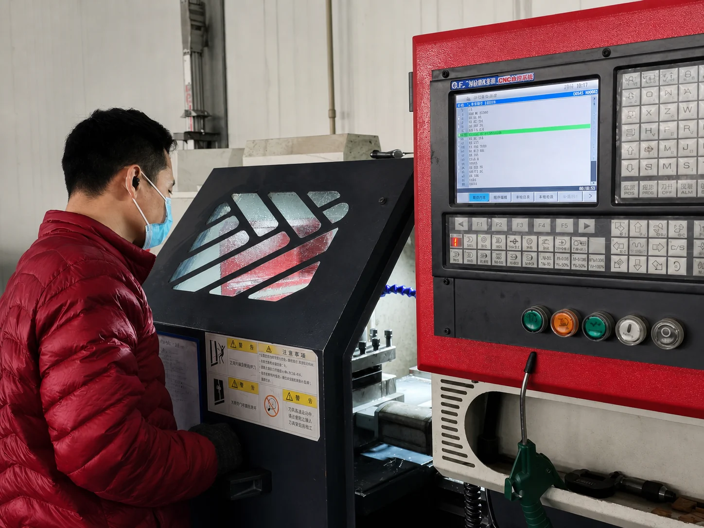 CNC machining operation for custom equipment components