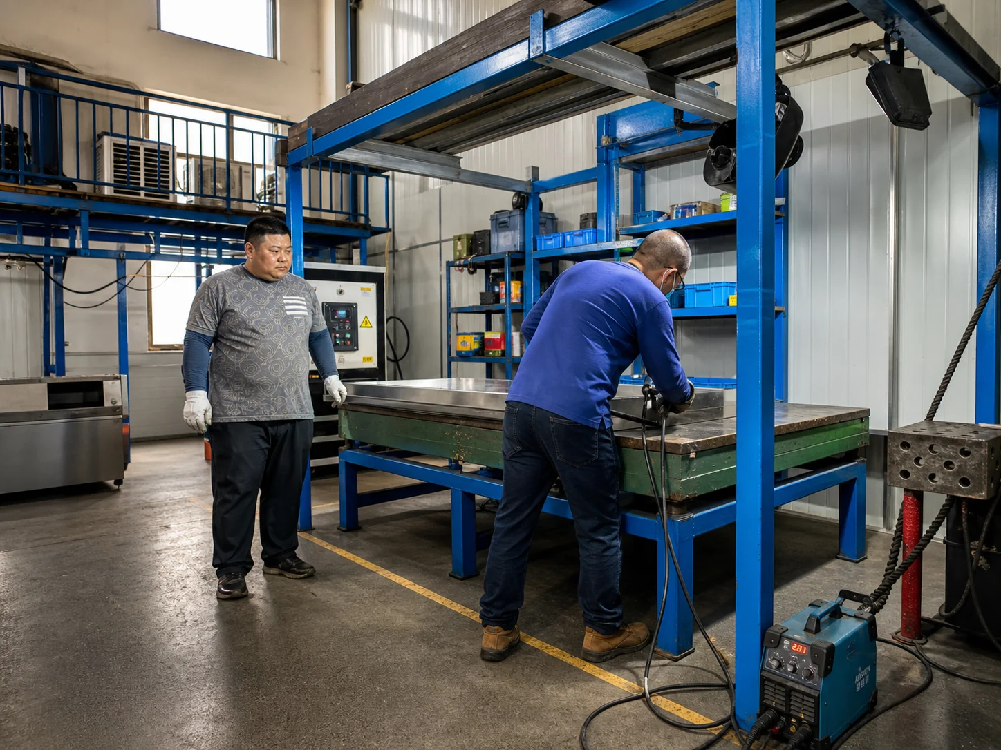 Metal fabrication workshop manufacturing process